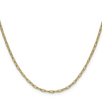 14k 2.2mm Semi-Solid Beveled Paperclip Chain-BC206-20