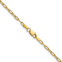 14k 2.2mm Semi-Solid Beveled Paperclip Chain-BC206-16