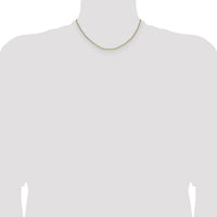 14k 2.2mm Semi-Solid Beveled Paperclip Chain-BC206-16