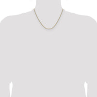 14k 2.2mm Semi-Solid Beveled Paperclip Chain-BC206-18