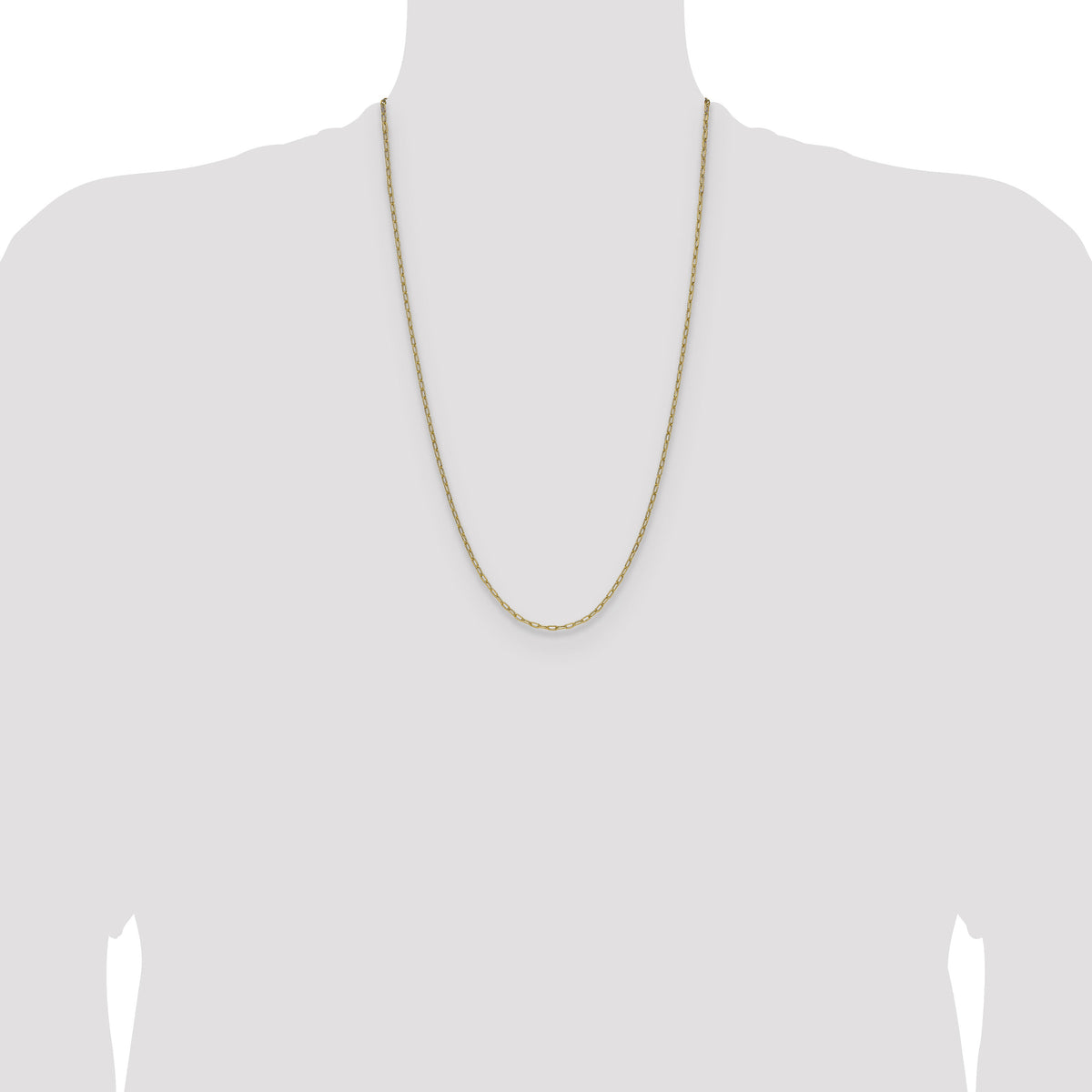 14k 2.2mm Semi-Solid Beveled Paperclip Chain-BC206-26