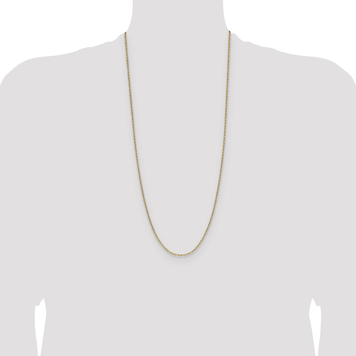 14k 2.2mm Semi-Solid Beveled Paperclip Chain-BC206-30