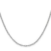 14k White Gold 2.2mm Semi-Solid Beveled Paperclip Chain-BC206W-16