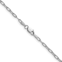 14k White Gold 2.2mm Semi-Solid Beveled Paperclip Chain-BC206W-8