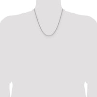 14k White Gold 2.2mm Semi-Solid Beveled Paperclip Chain-BC206W-20