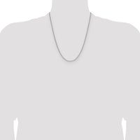 14k White Gold 2.2mm Semi-Solid Beveled Paperclip Chain-BC206W-22