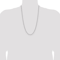 14k White Gold 2.2mm Semi-Solid Beveled Paperclip Chain-BC206W-26