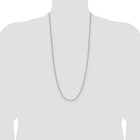 14k White Gold 2.2mm Semi-Solid Beveled Paperclip Chain-BC206W-30