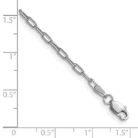 14k White Gold 2.2mm Semi-Solid Beveled Paperclip Chain-BC206W-8