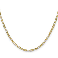14k 3.0mm Semi-Solid Beveled Paperclip Chain-BC207-30