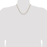 14k 3.0mm Semi-Solid Beveled Paperclip Chain-BC207-18
