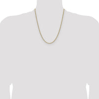 14k 3.0mm Semi-Solid Beveled Paperclip Chain-BC207-22