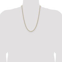 14k 3.0mm Semi-Solid Beveled Paperclip Chain-BC207-24