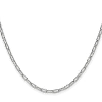 14k White Gold 3.0mm Semi-Solid Beveled Paperclip Chain-BC207W-30
