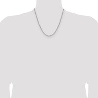 14k White Gold 3.0mm Semi-Solid Beveled Paperclip Chain-BC207W-20