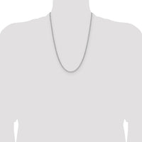 14k White Gold 3.0mm Semi-Solid Beveled Paperclip Chain-BC207W-24