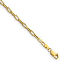 14k 3.0mm Semi-Solid Beveled Paperclip Chain-BC207-22