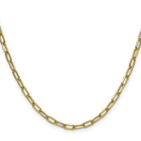14k 3.7mm Semi-Solid Beveled Paperclip Chain-BC208-20