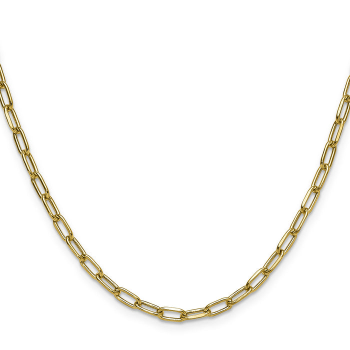 14k 3.7mm Semi-Solid Beveled Paperclip Chain-BC208-20