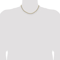 14k 3.7mm Semi-Solid Beveled Paperclip Chain-BC208-16