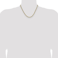 14k 3.7mm Semi-Solid Beveled Paperclip Chain-BC208-18
