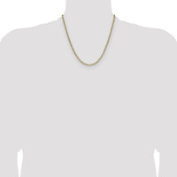 14k 3.7mm Semi-Solid Beveled Paperclip Chain-BC208-20