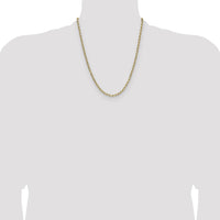 14k 3.7mm Semi-Solid Beveled Paperclip Chain-BC208-22