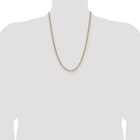 14k 3.7mm Semi-Solid Beveled Paperclip Chain-BC208-24
