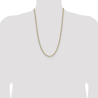 14k 3.7mm Semi-Solid Beveled Paperclip Chain-BC208-26