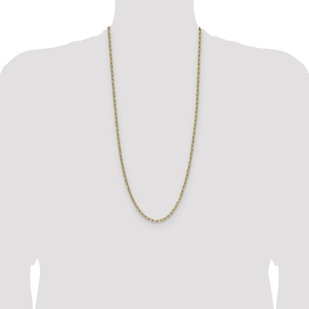 14k 3.7mm Semi-Solid Beveled Paperclip Chain-BC208-30