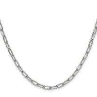 14k White Gold 3.7mm Semi-Solid Beveled Paperclip Chain-BC208W-16