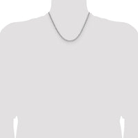 14k White Gold 3.7mm Semi-Solid Beveled Paperclip Chain-BC208W-18