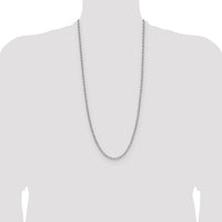 14k White Gold 3.7mm Semi-Solid Beveled Paperclip Chain-BC208W-30