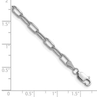 14k White Gold 3.7mm Semi-Solid Beveled Paperclip Chain-BC208W-8