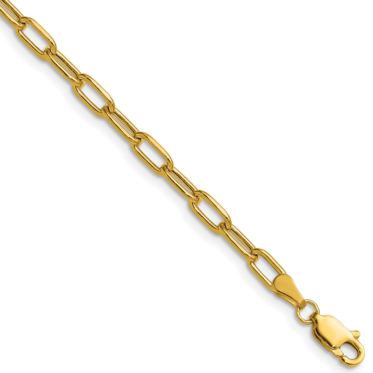 14k 3.7mm Semi-Solid Beveled Paperclip Chain-BC208-26