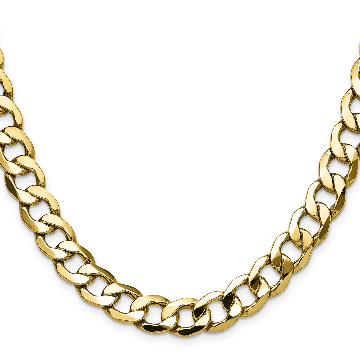14k 11.3mm Semi-Solid Curb Chain-BC209-22