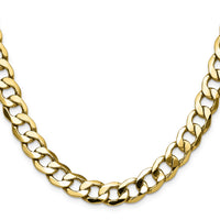 14k 11.3mm Semi-Solid Curb Chain-BC209-22