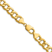 14k 11.3mm Semi-Solid Curb Chain-BC209-22