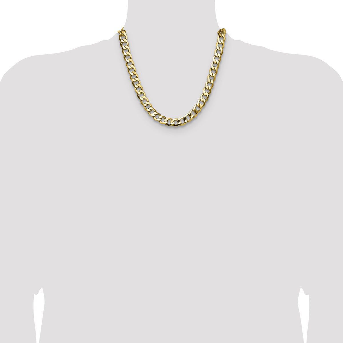 14k 11.3mm Semi-Solid Curb Chain-BC209-20