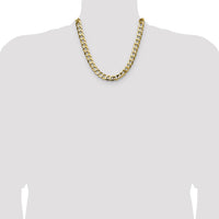 14k 11.3mm Semi-Solid Curb Chain-BC209-20