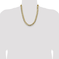 14k 11.3mm Semi-Solid Curb Chain-BC209-22