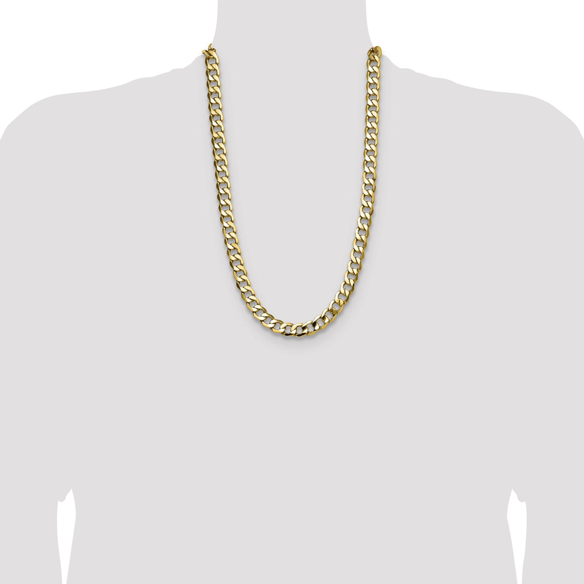 14k 11.3mm Semi-Solid Curb Chain-BC209-26