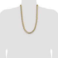 14k 11.3mm Semi-Solid Curb Chain-BC209-26