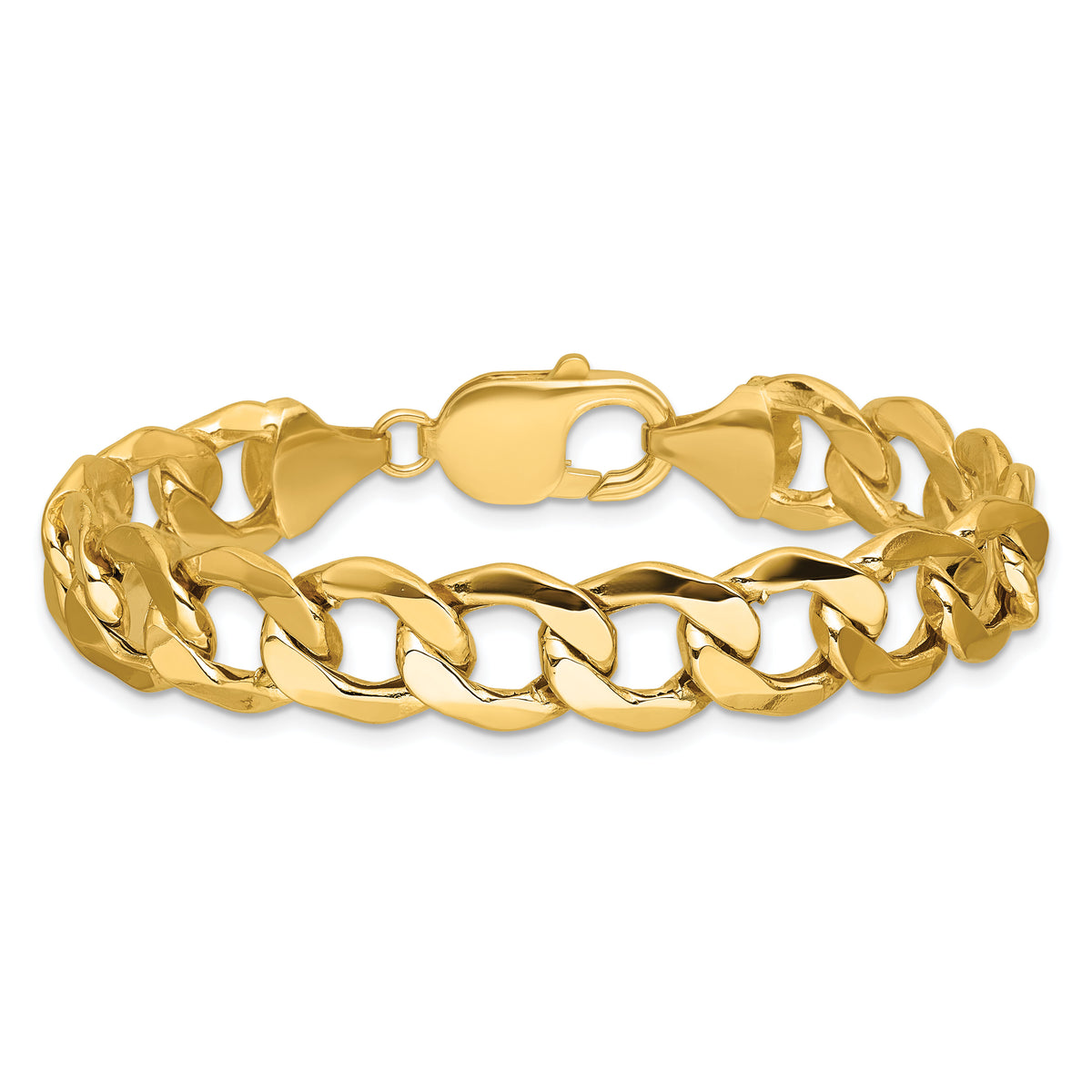 14k 11.3mm Semi-Solid Curb Chain-BC209-7