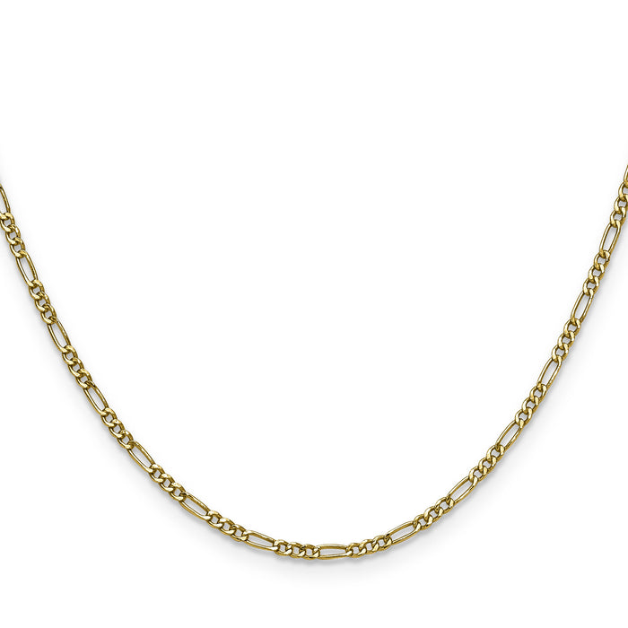 14k 1.9mm Semi-Solid Figaro Chain-BC210-30