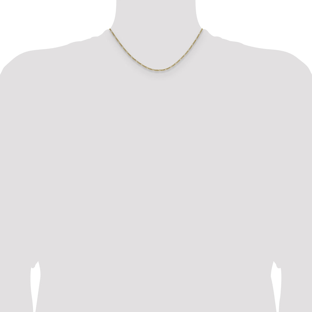 14k 1.9mm Semi-Solid Figaro Chain-BC210-16