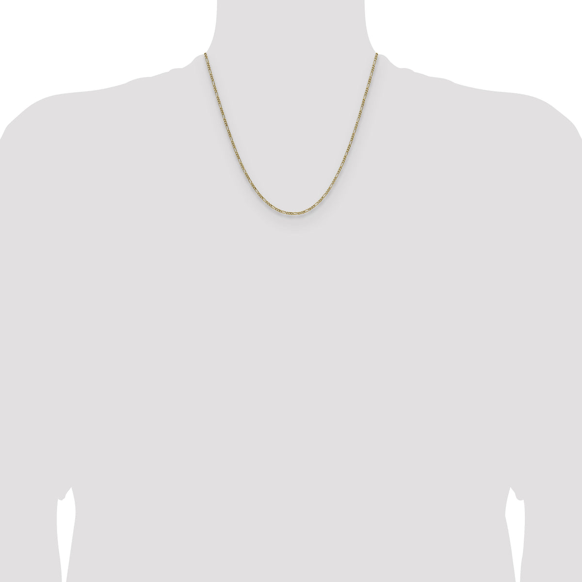 14k 1.9mm Semi-Solid Figaro Chain-BC210-20