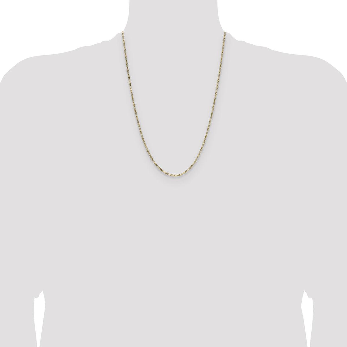 14k 1.9mm Semi-Solid Figaro Chain-BC210-24
