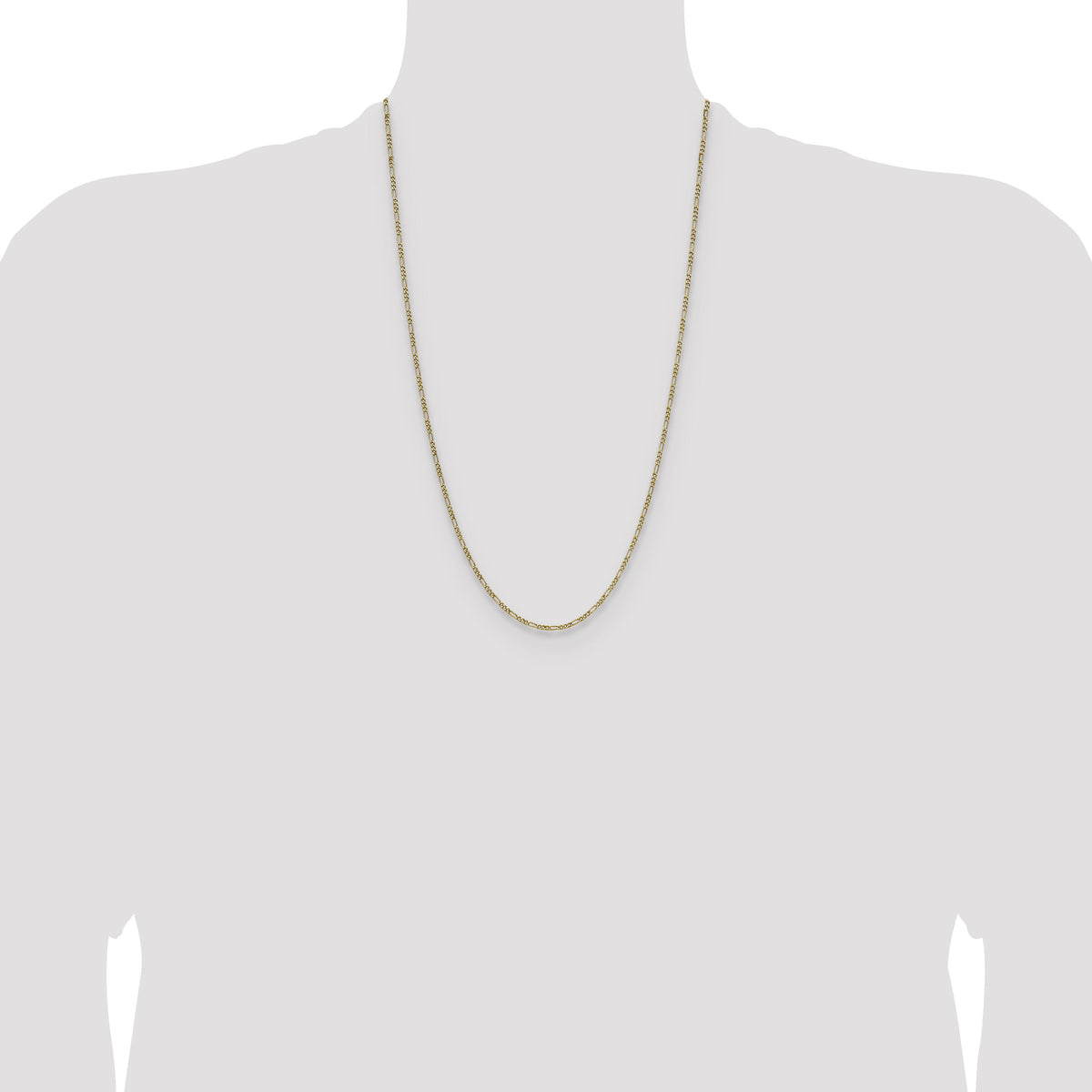 14k 1.9mm Semi-Solid Figaro Chain-BC210-26