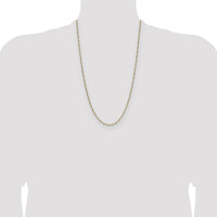 14k 1.9mm Semi-Solid Figaro Chain-BC210-26